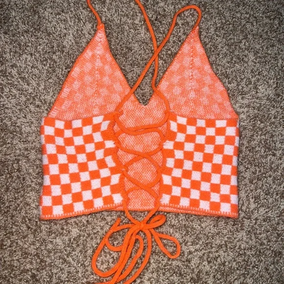 SHEIN, orange, knitted, size small - Picture 2 of 3